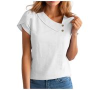 Blusa De Mujer Camiseta Lino Mujer Blusa De Lino Verano Top para Chic Camisa Gasa Manga Corta para Blusas Y Camisetas Exterior Camisa Casual Manga Larga Remata Una Tipo Túnica Algodón Suelta
