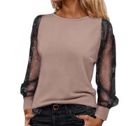 Blusa De Mujer Carnaval Lentejuelas Elegante Deslumbrante Mangas Largas Cuello Redondo Clásico Vestimenta Noche Ligero Look Trendy Tela Suave Disfraz Festival