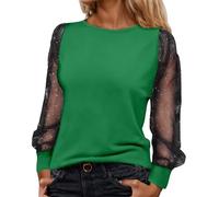 Blusa De Mujer Carnaval Lentejuelas Elegante Deslumbrante Mangas Largas Cuello Redondo Clásico Vestimenta Noche Ligero Look Trendy Tela Suave Disfraz Festival