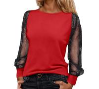Blusa De Mujer Carnaval Lentejuelas Elegante Deslumbrante Mangas Largas Cuello Redondo Clásico Vestimenta Noche Ligero Look Trendy Tela Suave Disfraz Festival