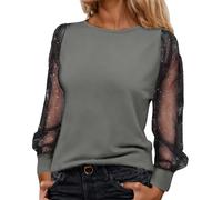 Blusa De Mujer Carnaval Lentejuelas Elegante Deslumbrante Mangas Largas Cuello Redondo Clásico Vestimenta Noche Ligero Look Trendy Tela Suave Disfraz Festival