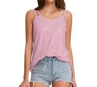 Blusa De Mujer Carnaval Lentejuelas Sexy Festivo Sin Mangas Cuello Normal Clásico Disfraz Festival Tela Suave Estilo Duradero Look Trendy Material Respirable