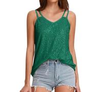 Blusa De Mujer Carnaval Lentejuelas Sexy Festivo Sin Mangas Cuello Normal Clásico Disfraz Festival Tela Suave Estilo Duradero Look Trendy Material Respirable