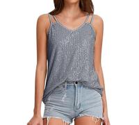 Blusa De Mujer Carnaval Lentejuelas Sexy Festivo Sin Mangas Cuello Normal Clásico Disfraz Festival Tela Suave Estilo Duradero Look Trendy Material Respirable