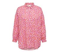 Blusa de mujer con estampado de leopardo, manga larga, holgada