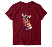 Blusa de mujer Top básico blusa banda camisas señoras, Vino, XL