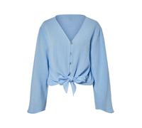 Blusa de muselina para mujer - Azul#Tallas:44. Talla