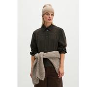 Blusa entallada de manga larga de pana fina Burnt Coffee 32