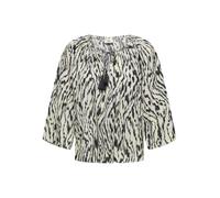 Blusa estampada con cuello anudado Mujer Talla L. Color Azul