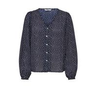 Blusa estampada de manga larga para mujer con cuello en V - Top de negocios Only