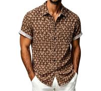 Blusa Informal Abotonada con Estampado y Corte clásico para Uso Diario Ideal para Mujer Que Busca un Look Elegante y desenfadado