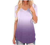 Blusa para mujer Daily Loose Tops Blusa medieval para mujer, morado, XXL