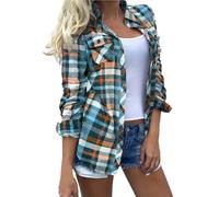 Blusa para mujer, talla grande, elegante, elegante, manga larga, camisa, básica, recreativa, blusas estéticas, sueltas, blusas, refrescante, glamour, pasparque tops, verde, XXX-Large