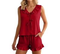 Blusa sin mangas y shorts para mujer de Sophisticated: top clásico liso y shorts a juego para uso diario. Ligero, cómodo y perfecto para las vacaciones. Suavidad que Abraza tu Cuerpo sin Apretar Nunca