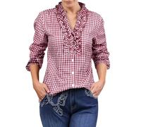 Blusa Tirolesa para Mujer De Encaje Blusas Dirndl Sexy Trachten Top con Cuello V Y Manga Corta Vestidos Fiesta Disfraz O Llevar A Diario