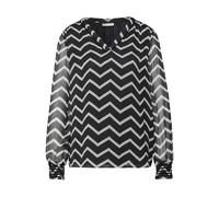 Blusa trapecio de gasa con terciopelo para mujer Cecil 36