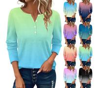 Blusas de Mujer Elegantes,Women's Long Sleeve T Shirt Round Neck Casual Top Camiseta Interior Tirantes (Sky Blue, M),