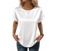 Blusas de Satén para Mujer Verano Elegante Camisa Básica Sólido Camiseta