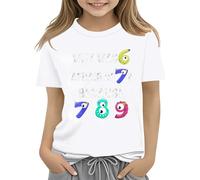 Blusas festivas mujer boda camiseta número día 2025 escuela día de las matemáticas número top día camiseta camisetas Math Lovers I 1, Blanco, 3-4 años