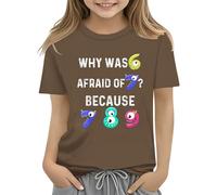 Blusas festivas mujer boda camiseta número día 2025 escuela día de las matemáticas número top día camiseta camisetas Math Lovers I 1, marrón, 2-3 años