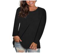 Blusas Manga Larga Mujer, Camiseta Fiesta Mujer, Blusas Fiesta, Camiseta Rayas Negras y Blancas, basicos Mujer Ropa, Camisetas Manga Larga Mujer Algodon, Camiseta Graciosa Mujer, Camiseta Larga Mujer