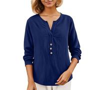 Blusas Mujer Camisas Mujer Blusones Tallas Grandes Blusa Negra De Lino Manga Corta Elegantes Camiseta Ropa Elegante Larga Sudadera Camisa Blanca Cuadros Ajustado 5XL Camisetas Lunares Algodon Azul