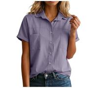 Blusas Mujer Casual Blusa De Mujer Camisetas Manga Corta Algodon Blusa De Chic Y Elegante. Camisa Verano Manga Corta para Sin Planchar Camisa Casual Larga Remata Una Tipo Túnica Algodón Suelta