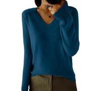 Blusas Mujer Otoño Térmica Elegantes Tallas Grandes Camisa Morada Mujer Camiseta Navidad Familia Fiesta Sudadera Familia Vestidos de Navidad Top Tops Jerseys Navideños Familiares Azul Oscuro M