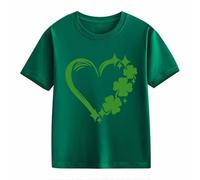Blusas Navidad Short Sleeved T Shirt St Day Middle and Large Children's Retro Personality 2D Printing Children's Holgado Short Sleeved Camisa 152, AG., 12-13 años