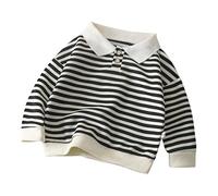 Blusas Y Blusas Niños Encaje Toddler Long Sleeved Shirt Set Toddler Striped Cotton Crew Neck Camiseta Corta Niños, Le Noir, 7-8 Años