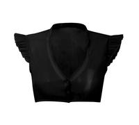Blusas y blusas para mujer Blusa de Dirndl Chic y Elegant con botones Tops Manga Corta Sexy Traje Bávaro Moda Crop Top Confort Blusa Dirndl Vintage para Oktoberfest Actividades, Le Noir, XXL