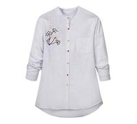 Blusas y Tops, Mujeres Casual Plus Size Print Loose Linen Button Túnica Blusa Tops, Blusas para Mujer Elegante (Blanco XXL)