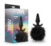 Anal Aventuras Platino - plug con cola de conejo (negro)