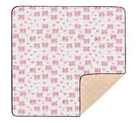 Blush Bear - Tapete grande y resistente para gimnasio y actividades para interiores y exteriores, acogedora, transpirable, para bebés, niños pequeños, 50 x 50 pulgadas