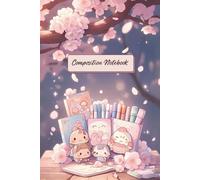 Blush Bloom Study Journal - Kawaii Cherry Blossom Notebook with Cute Supplies & Sakura Vibes: Pastel Rose Composition Notebook for Teens - 7.5" x ... with Smiling Pens, Books & Sparkles