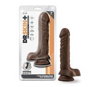 Blush Dr. Skin Plus Posable Consolador Con Bolas Chocolate 22 cm