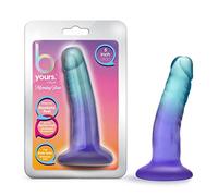 Blush Novelties B Yours Morning Dew - Consolador de tacto realista de 5 pulgadas de largo y 1,25 pulgadas de ancho - Base de ventosa resistente y compatible con arnés - Diseño degradado - Perfecto