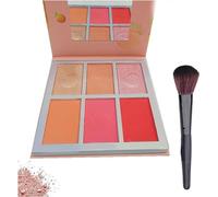 Blush Palette Matte Blush Powder Blush Palette Matte Blush Powder Blush Palette Cheek Blush Powder Long-Lasting Pigment for Facial Makeup 6 Colors (2#)