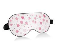 Blush Star Bubble Travel Essential - Fundas opacas para ojos con banda elástica ajustable, opacas, para camping, dormir, transporte público
