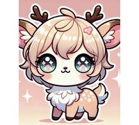 Blushwood Dreams: College Ruled Lined Notebook with Adorable Kawaii Deer Design: Perfect for Writing, Journaling, Doodling - 7.5 x 9.25 Inches, 100 Pages, College Ruled, Matching Front and Back Cover