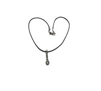 BLUSUPERSHOP Collar ajustable con cuerda de 45 a 50 cm con colgante de micrófono para amantes del canto, música TAU TAO, étnica, tribal, fabricado en Italia, regalo