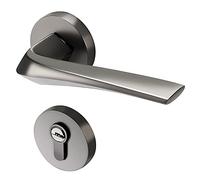 BLUTDPSXY Manija de puerta de entrada con cerradura, manija de privacidad, perilla de puerta de aleación de zinc duradera for uso en interiores y exteriores.(ModelE)