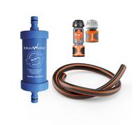 bluuwater Filtro de llenado BF08 - apto para agua potable - probado en laboratorio alemán - Retiene bacterias, cal, gérmenes, legionella (filtro de llenado bluuwater BF08 con conexiones GARDENA)
