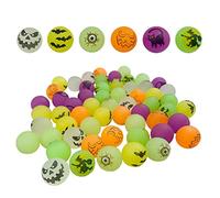 BluVast Pelotas Saltarinas para Niños, 60 Pieza 25mm Tema de Halloween Pelota Saltarina, Luminoso Pelota Saltarina, Pelotas de Goma Adecuado para Recompensas Sorteos Rellenos