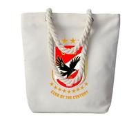 Bluxir Bolsa tote Para Al Ahly Sc, bolsa algodón personalizada con impresión logo, para trabajo oficina y documentos, ecológica(White2)