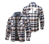 Bluxir Camisa a Cuadros Hombre Para Av-icii, Camisa suave y cómoda hombre, Para look vintage y moderno, Leñador(Gra-white,3XL)