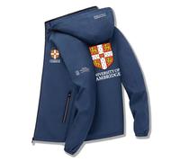 Bluxir Chaqueta entretiempo hombre Para University of Ca-mbr-idge, Bolsillos con cremallera, adecuada para todas las estaciones intermedias y salidas diarias, Tejido(Blue,S)