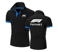 Bluxir Polo hombre Grand Prix Motorsport Fan, Trabajo Transpirable de Secado Rápido, Ideal para ropa deportiva informal unisex, Delgado(Black,3XL)