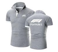 Bluxir Polo hombre Grand Prix Motorsport Fan, Trabajo Transpirable de Secado Rápido, Ideal para ropa deportiva informal unisex, Delgado(Grey,3XL)