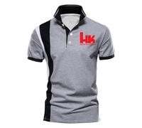 Bluxir Polo Hombre para He-ckler and K.Och, Camiseta de Vestir, Suave y Cómoda, Ideal para Ropa Deportiva Informal Unisex, Delgado(Grey,M)